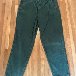 Zara Green Corduroy Pants Relaxed Fit